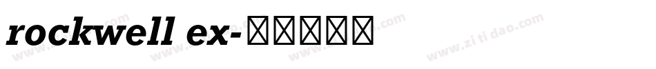 rockwell ex字体转换